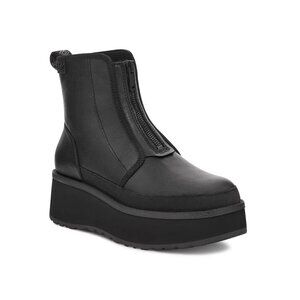 UGG Cityfunc Zip Women’s Size 9 Black Water-Resistant Leather Platform Boots NEW